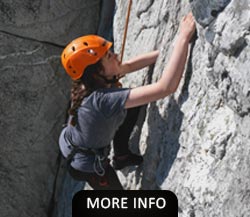 Young girl Rock Climbing